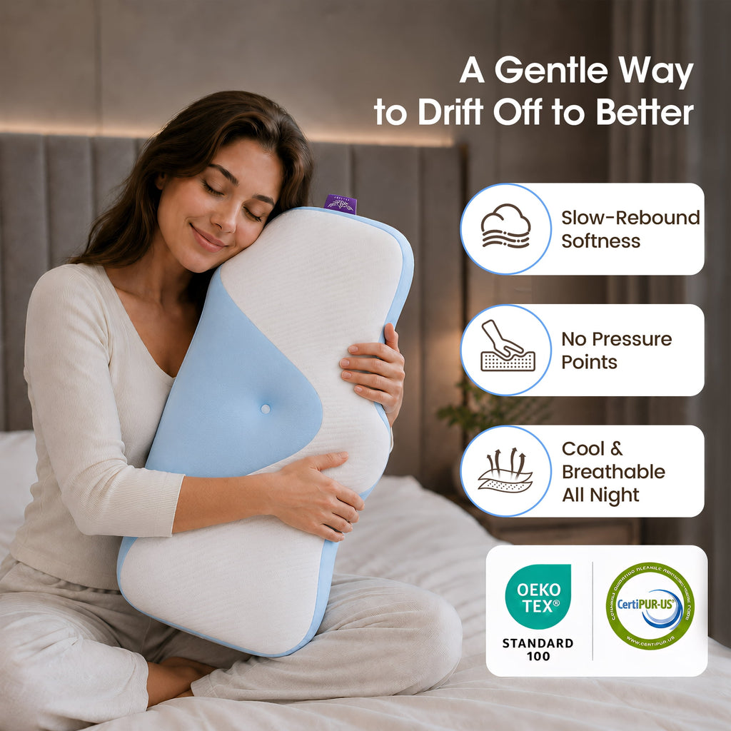 Neck Pillow for Pain Relief - Ergonomic Pillow Memory Foam Pillows for Sleeping, Cooling Orthopedic Neck Support Pillow, Contour Cervical Pillow Bed Pillow for Back Stomach Sleepers