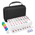 Doulami American Mahjong Set 166 0.8 inches White Tiles, Western MahJongg Set With 100 Chips&3 Large Dice, Portable Travel Mahjongg Set