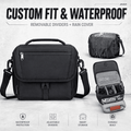 Doulami Camera Crossbody Sling Bag, Shockproof DSLR Mirrorless, Waterproof Rain Cover & Tripod Holder, Custom Dividers Adjustable Strap, Black