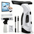 Window Vacuum Squeegee with 31-40" Extension Pole, 2000Pa Electric Window Cleaner Tool with 150ml Tank, 2200mAh Cordless Window Vacuum for Windows, Shower Doors, Mirrors and Tiles