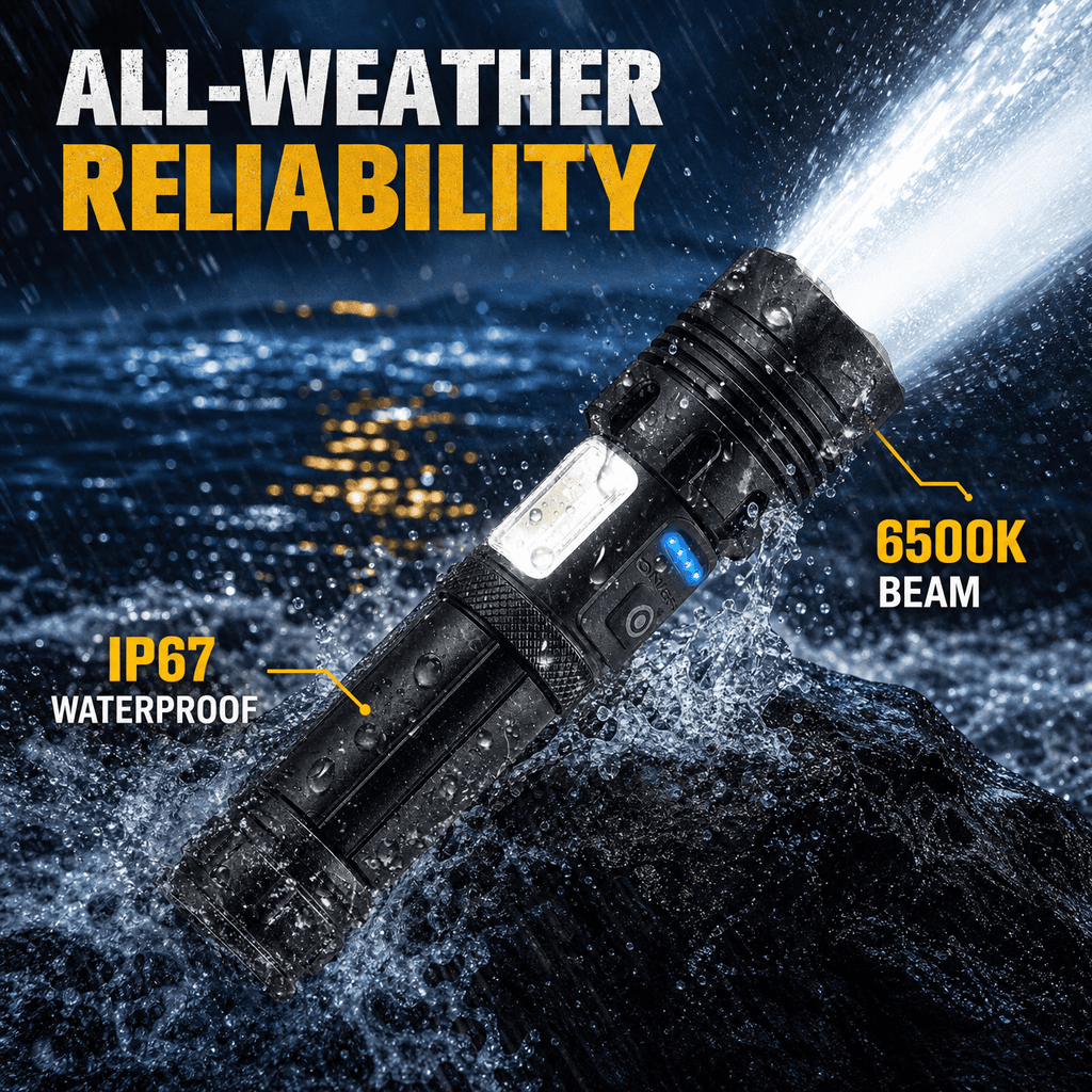 Doulami 2 Pack Flashlight 100000 Lumens, Rechargeable Flashlight, XHP70.2 LED, 3000mAh Battery, IP67 Waterproof, Zoomable Powerful Torch for Hiking Camping